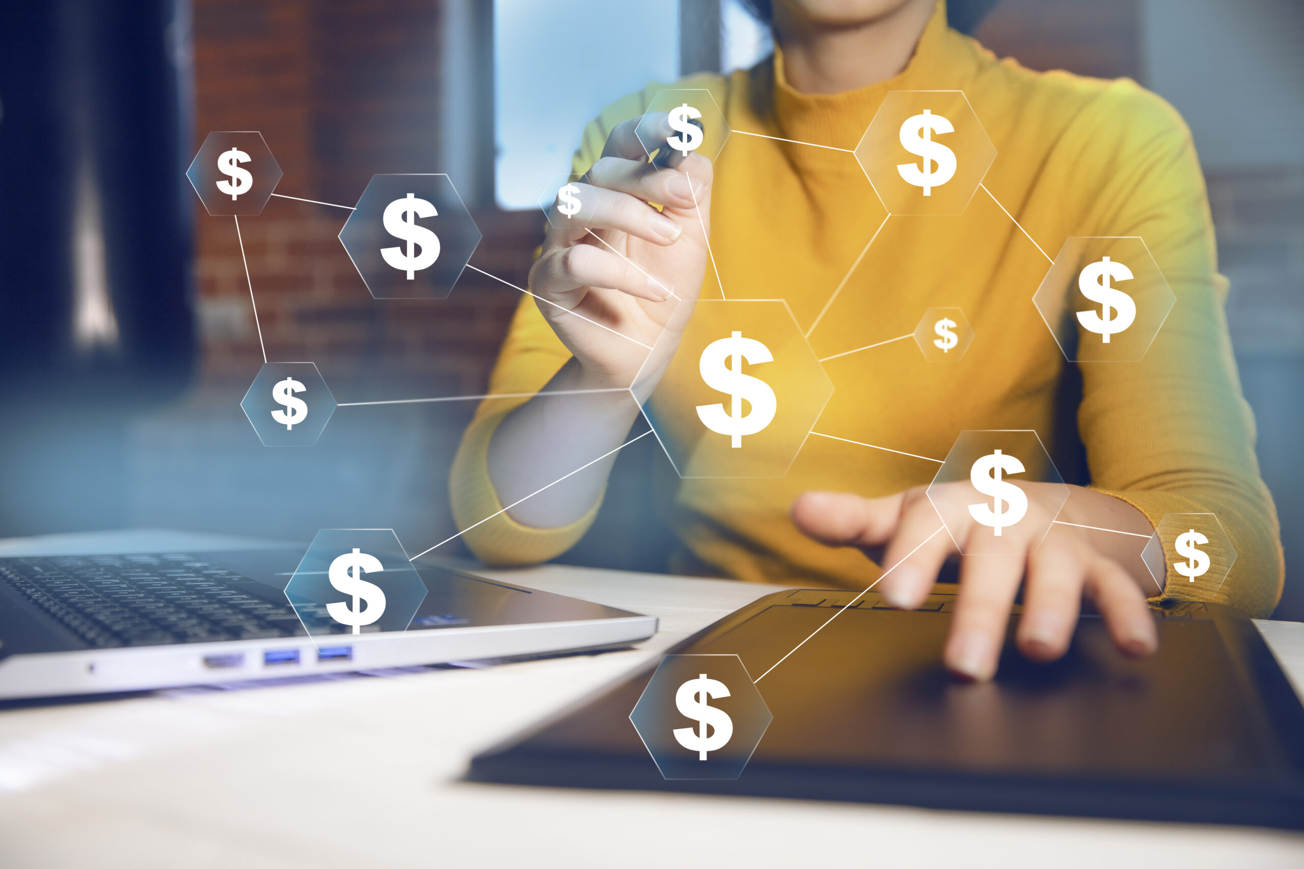 Financial network and crowdfunding concept