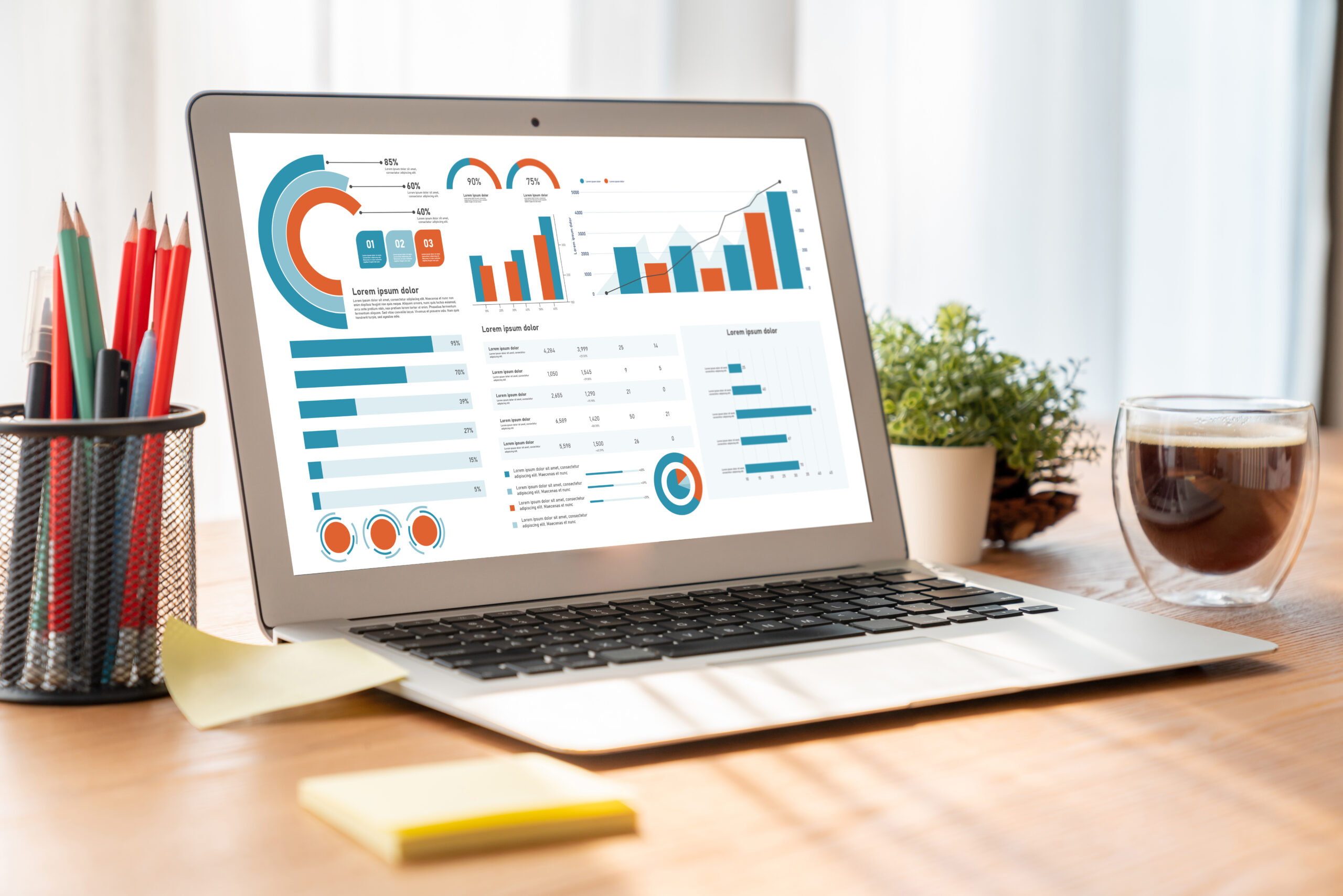Business data dashboard provide business intelligence analytic snugly