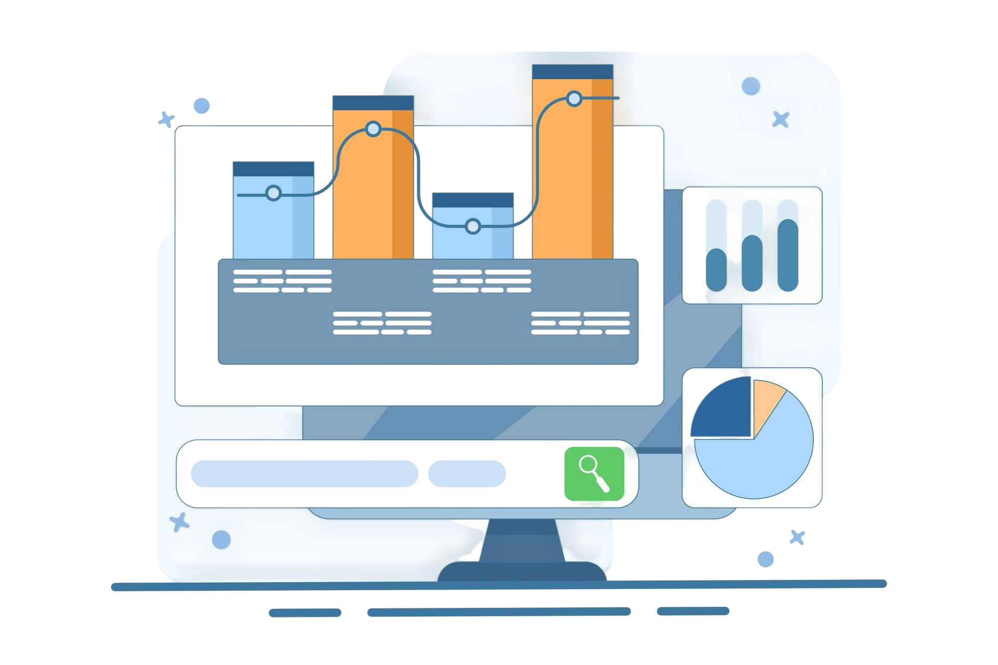 vector-illustration-about-graph-search-concept-business-financial-data-analysis